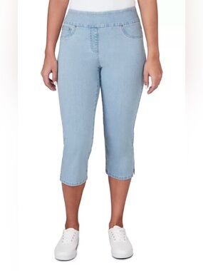 Alfred Dunner Light Blue Crop Denim Capris